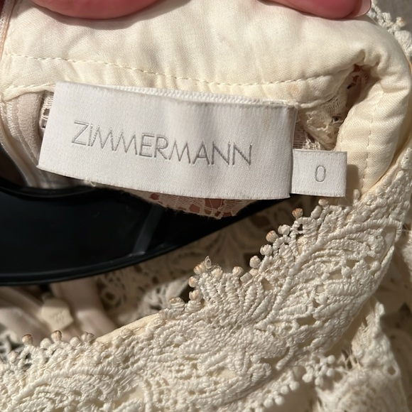 Authentic Zimmermann lace blouse shirt size 0 fits US 0-4. Excellent condition - Picture 7 of 9